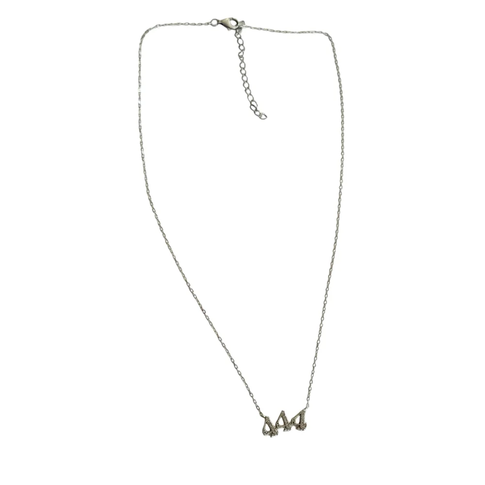 Angel Number Silver Necklace 444